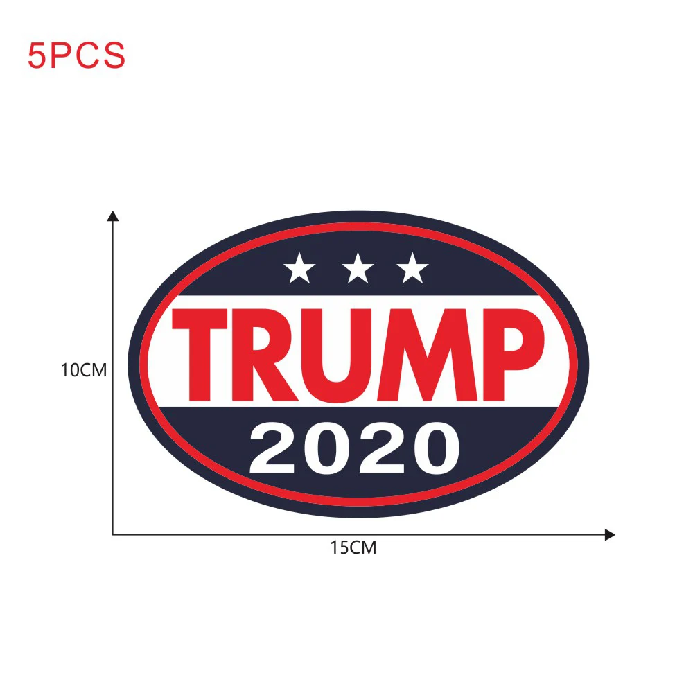 5 Pcs/Lot Donald Trump DIY PVC Car Stickers For America President 2020 Bumper Styling Body Exterior Decoration | Автомобили и