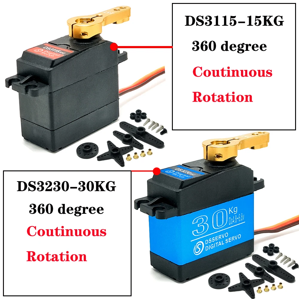 Dsservo 1x сервопривод 360 градусов Φ DS3115 DS3230 металлическая Шестерня arduino цифровой