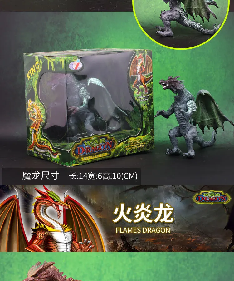 World of Warcraft Model Dragon Dinosaur 4D Assembled Dragon Transformation Large Size Dragon Static Animal Model