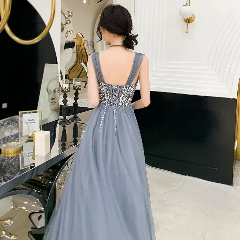 Вечернее платье без рукавов It's Yiiya K277V Neck вечернее длиной до пола 2020