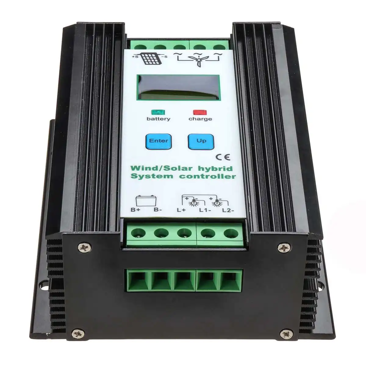 Ветро-солнечной Hybri d Контроллер заряда 12V 24V 400W 600 Вт фотоэлектрические солнечные уличный светильник контроллер ветрогенератора большой ЖК-дисплей Дисплей