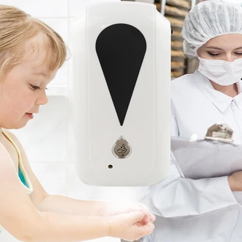 

1pcs Smart 1200ML Automatic Sensor Hand Disinfection Machine Touchless Wall-mounted Spray Hand Cleaner Machine Recharge Tools