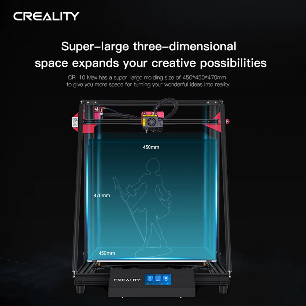 Creality FDM 0,1 мм 17,7*17,7*18,5 дюймов 3d принтер 4,3 ''сенсорный экран для архитектурного дизайна/украшения дома/пленка/tv prop