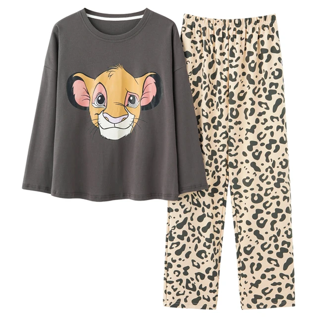 Disney Cartoon Snow White Dwarf Long Pajamas Set Lady Autumn Winter Cotton Long Sleeve Trousers Suit Printing Kawaii Pyjamas Set 3516