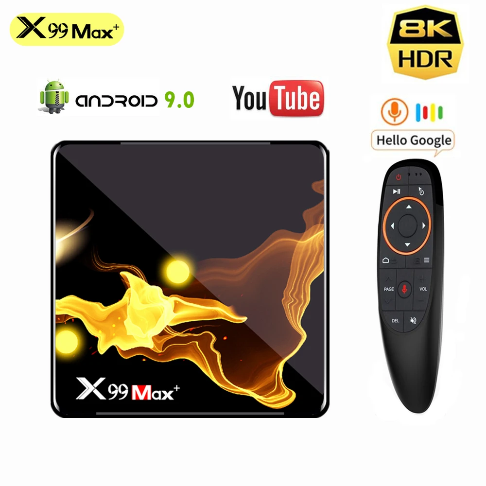 X99 Max + смарт ТВ BOX Android 9 0 Amlogic S905X3 4 ядра Гб Оперативная память 32GB/64GB Wi-Fi 1000 м BT 8K видео