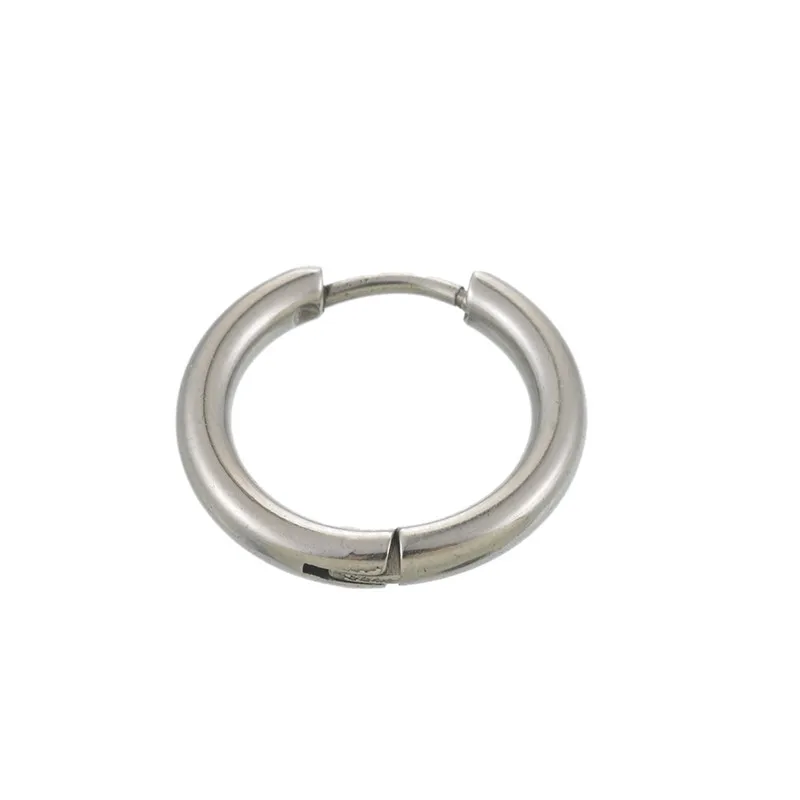 MJARTORIA, популярный дизайн, крутые мужские серьги-кольца в стиле панк, для женщин, пирсинг, гипоаллергенные круглые серьги, кольца, винтажные мужские ювелирные изделия - Окраска металла: 1pcs Silver