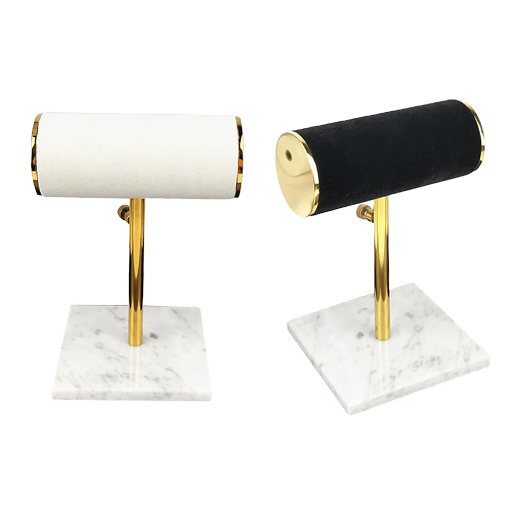 

Velvet Bangle Organizer Watch Display Stand Jewelry Holder T-bar Rack Black Headband Show Stand Jewelry Organizer