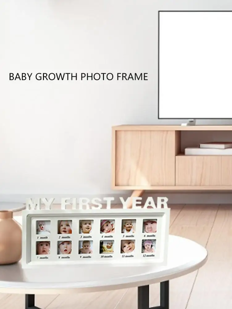 Инновационный детский памятный альбом детский альбом фоторамка 12 месяцев рост Пылезащитная деревянная рамка для настенного подвесного
