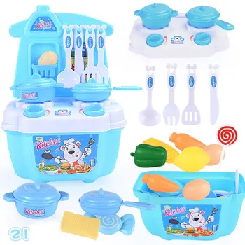

1 Set Children's Play House Toys Girl Cutlery Set Baby Toys Kitchen Cooking Simulation Pretend To Play Kitchen Model new