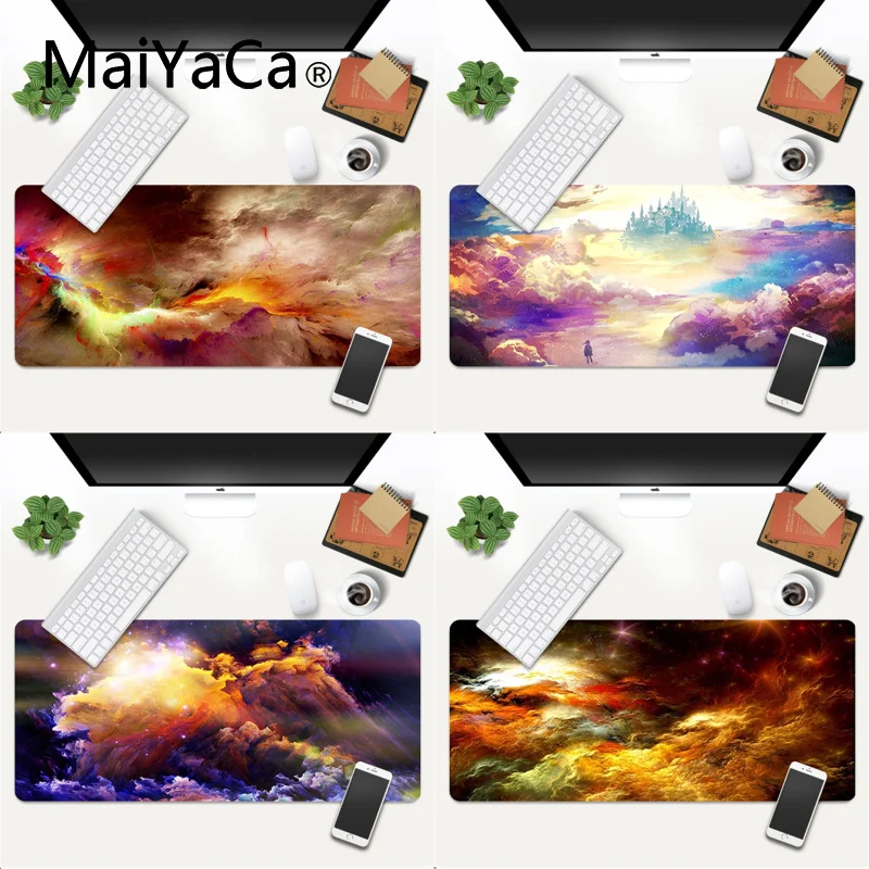 

Your Own Mats Colorful Clouds Comfort Mouse Mat Gaming Mousepad Gaming Mouse Pad Large Deak Mat 700x300mm for overwatch/cs go