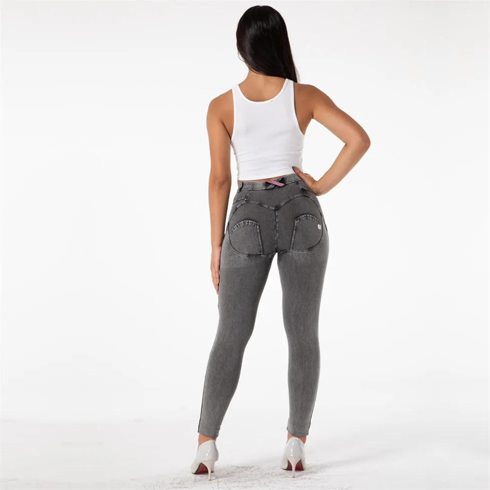 Shascullfites melody jeans para mulher perna reta