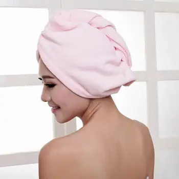 

Magic Hair Quick Drying Towel Solid Shower Hat Twist Bath Cap Head Wrap Microfibre Quick Dry Turban For Bath Shower Pool