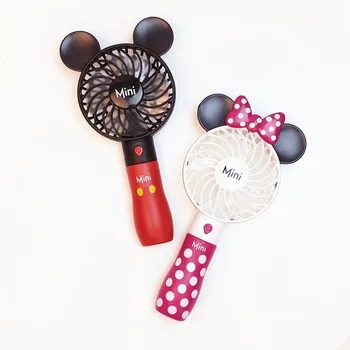 

2019 Mickey Cute Fan USB Charging Mini Handheld Portable Fan Low Noise Brushless Mute Motor 800mAh Battery Capacity