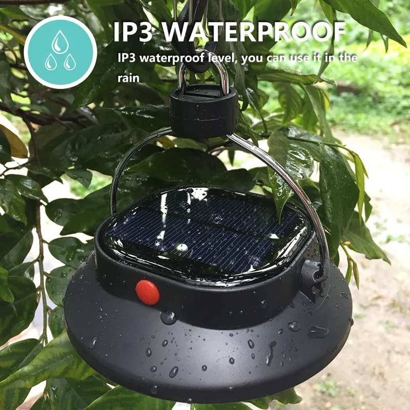 Led Tent Light Rechargeable Solar Power Camping Lantern Outdoor Camping Gear For Hiking Emergencies Hurricane Outages