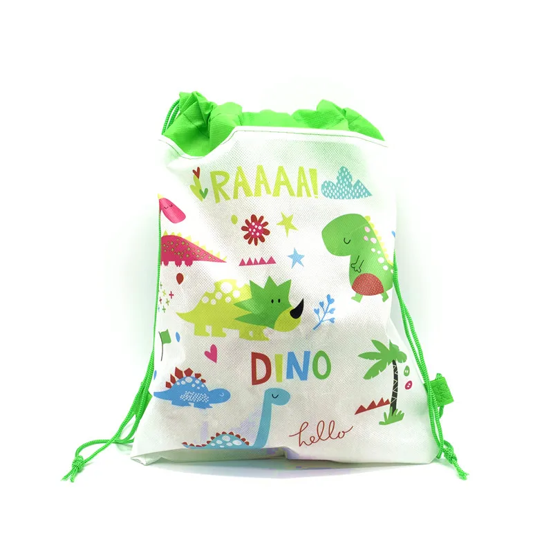 5/10/20/30PCS Cartoon Dinosaur Drawstring Bags Kids Drawstring Backpack Baby Clothes Clothings Children Organizer School Bags