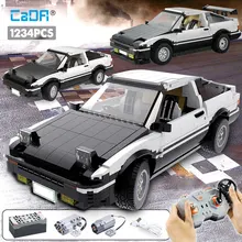 Hipac 1234 Uds Toyota AE 86 bloques de construcción RC coche de Control remoto coches de carreras Technic Drift ladrillos bloques juguetes para niños(China)
