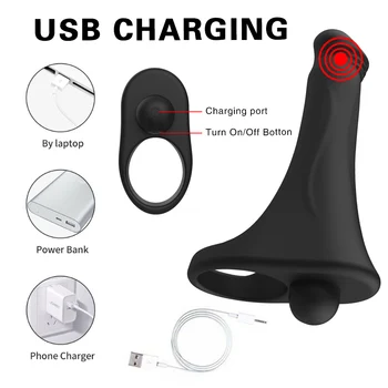 Remote Control Strap On Penis Vibrator Double Penetration Sex Toys For Couples Penis Vibrator Ring Penis Erection Vagina Plug 4