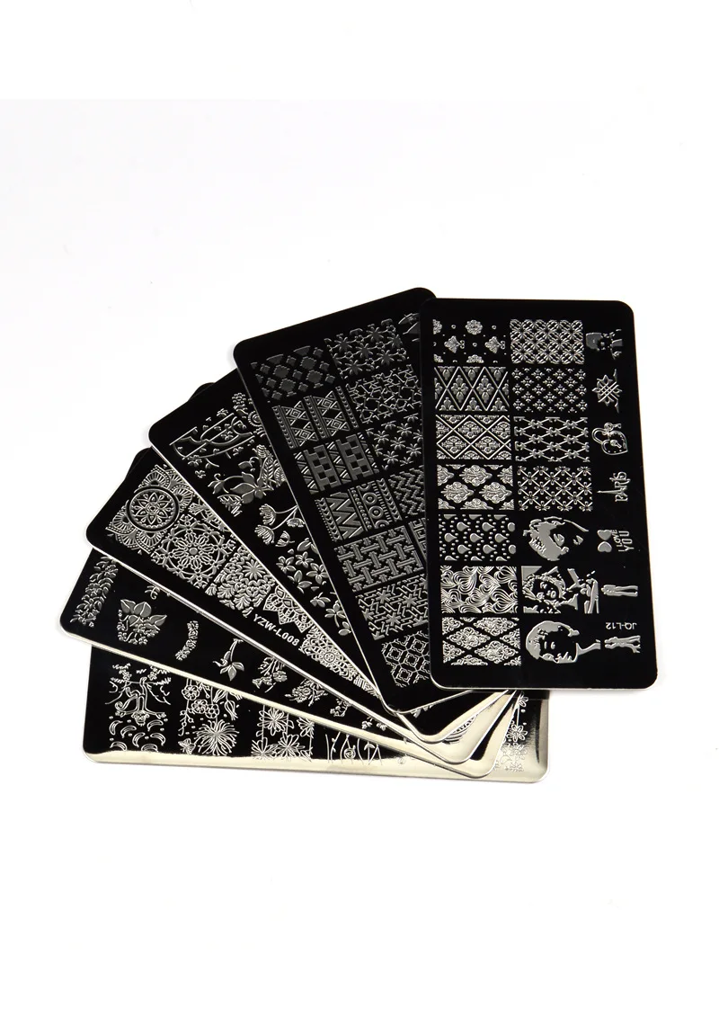 Manicure Rectangular Printing Plate Nail Polish Blue Film Steel Plate Printing Transfer Printing DIY Seal Stamp Plate Tool Nails