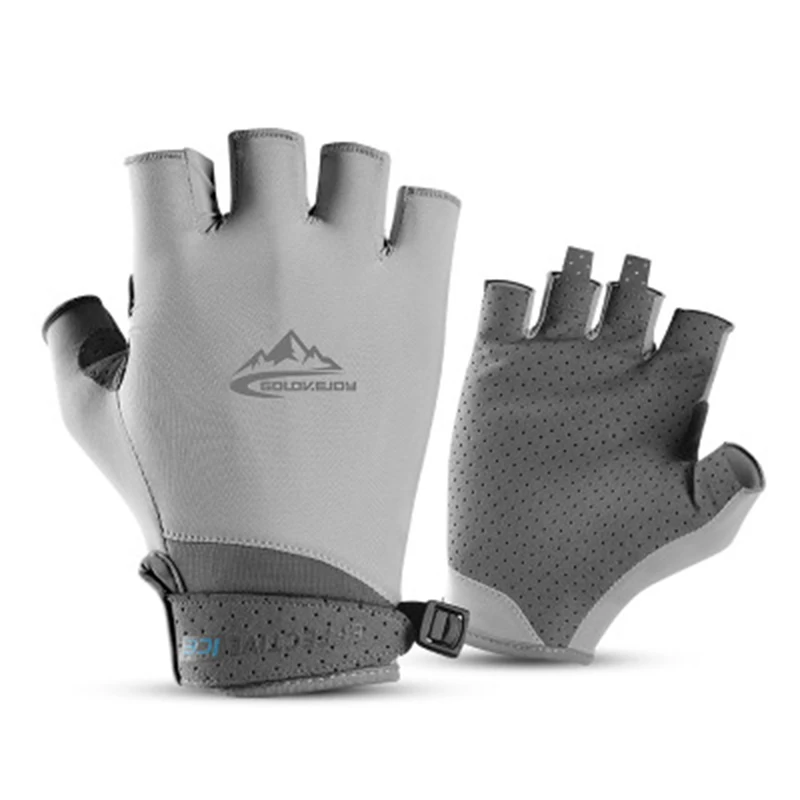 

Sahoon Cycling Gloves Half Finger Anti-Slip Anti-Sweat Ice Silk Gloves Fish Breathable Anti-Shock MTB Bike Bicycle Sports Gloves