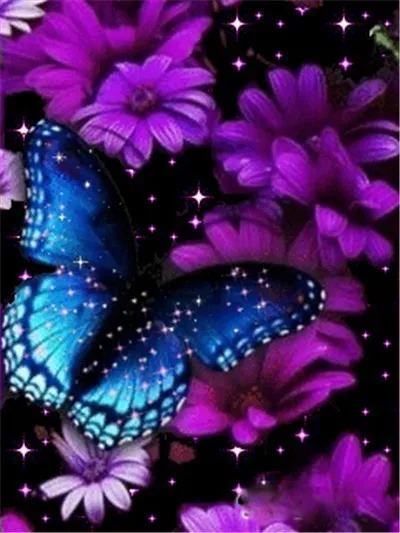 Butterfly 22 Бабочка животное Новое поступление цветок DIY Кристалл полная дрель квадратная 5D алмазная живопись Набор для вышивки крестом мозаика круглые стразы - Цвет: Butterfly 22