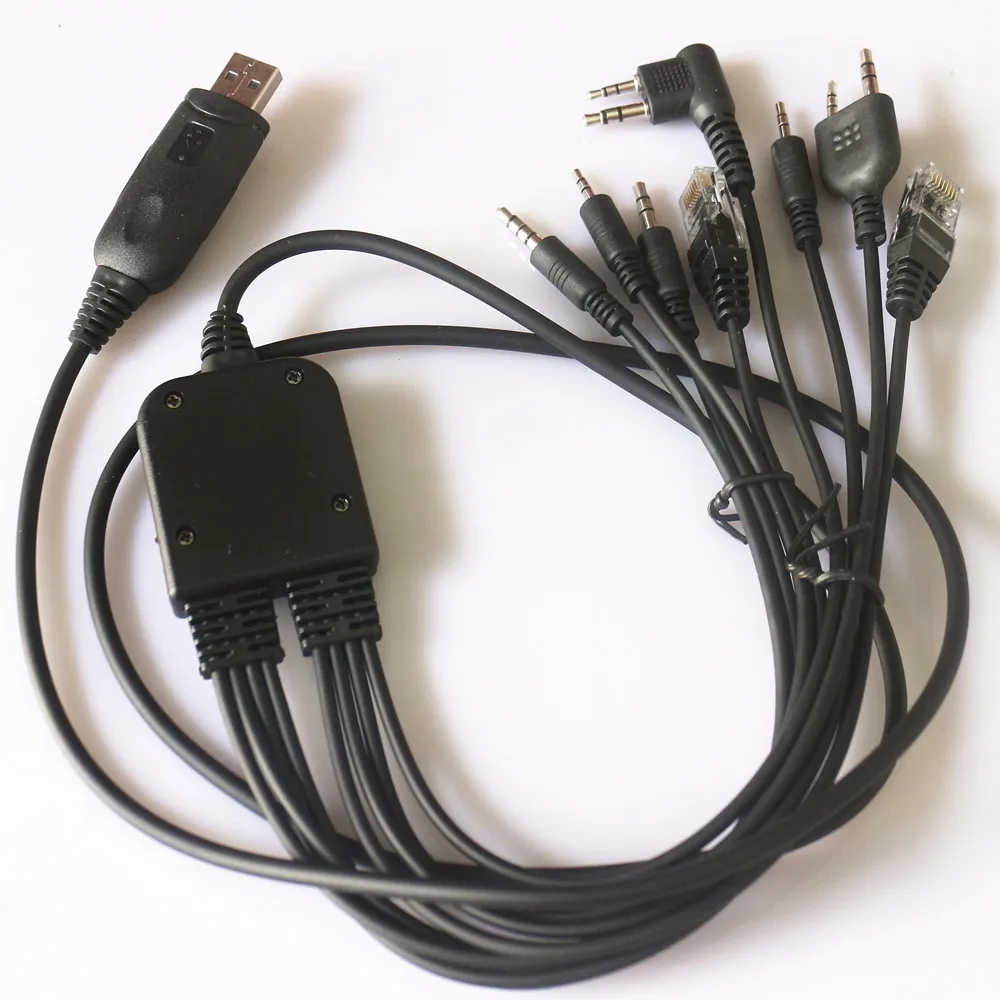 8 в 1 USB Программируемый кабель для YAESU BAOFENG UV 5R Kenwood IC Retevis H777 Motorola CP040 CP125 CP140