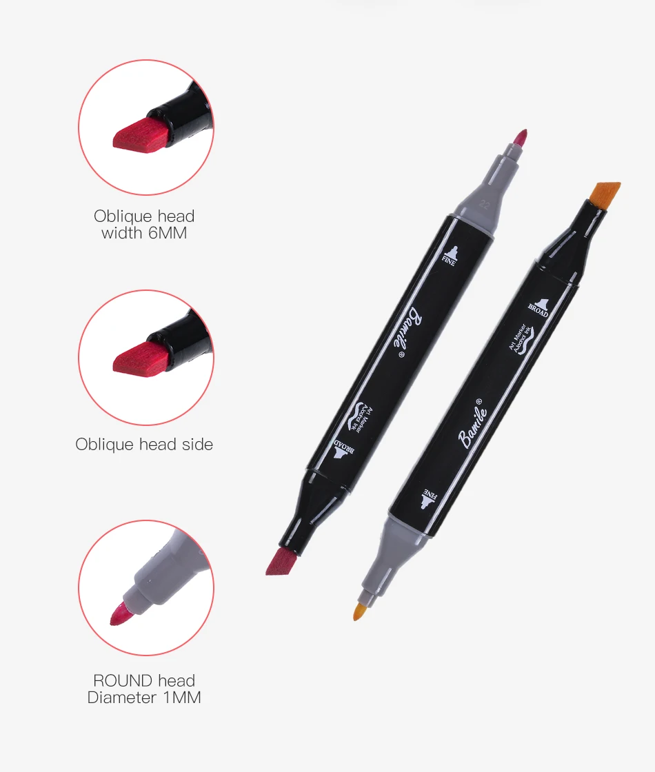 Wholesale 60 Coloured Alcohol Markers Art Drawing Manga Twin Tip Marker Pen  Set+Carry Bag+Highlight Pen Art Supplies Y200709 From Long10, $40.68