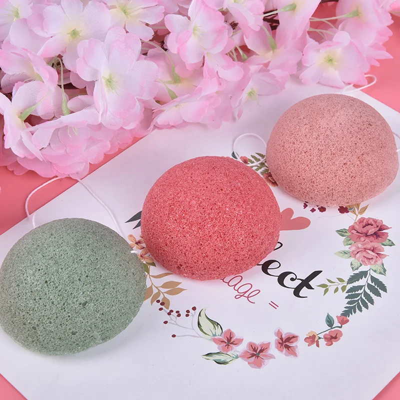 1pcs Natural Konjac Cosmetic Puff Bamboo Charcoal Cleanser Sponge Makeup Facial Cleaning Tool Smooth Beauty Essential Konnyaku |