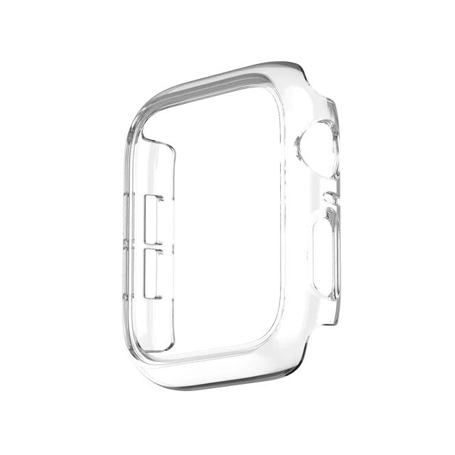 Matte Case for Apple Watch 45mm 41mm 38mm 42mm 40mm 44mm, Hard PC Bumper Protective Cover Frame for iWatch SE 7 6 5 4 3 2 1 Clear