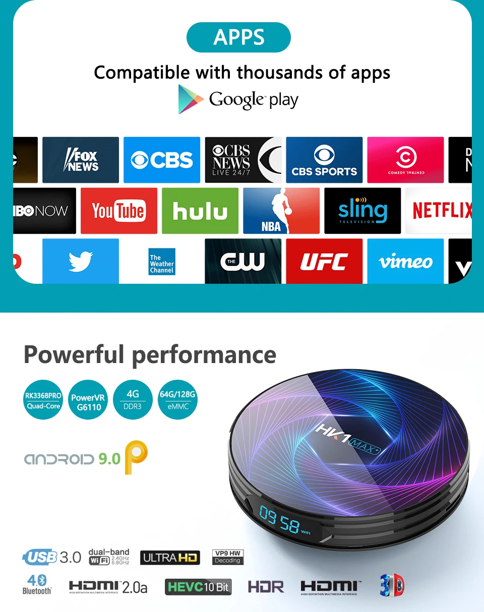 HK1 MAX Plus android 9,0 smart tv box RK3368PRO 4G 32G телеприставка 1000M LAN 2,4G 5G Wifi BT4.0 1080P 4K медиаплеер