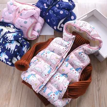 325356 плюс бархат осень-зима 4 цвета для девочек Единорог Кошка мягкий жилет для детей Детская одежда 2