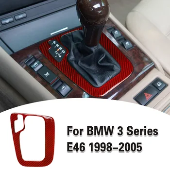 

1pc Gear Shift trim Carbon Fiber Car Waterproof Non-fading For BMW 3 Series E46