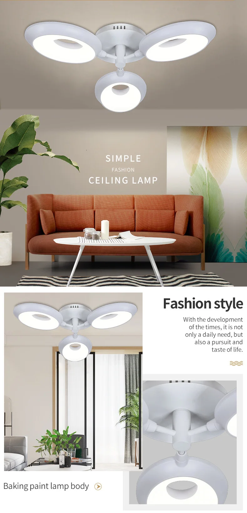 60 Indoor Bangladesh White W Cheap Price Surface Mount Bedroom Double Color Simple Ceiling Light Kitchen Dining Bar