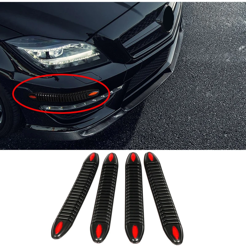 

4 Pieces of Car Front and Rear Bumper Protector Anti-scratch Protection Strip Decorative Stickers Suitable for Any Audi Model