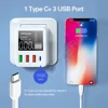 QC3.0 Fast Charging Type C USB Charger 4 Ports Portable Phone Charger 30W LED Display For iPhone Samsung Travel Wall Charger ► Photo 3/6