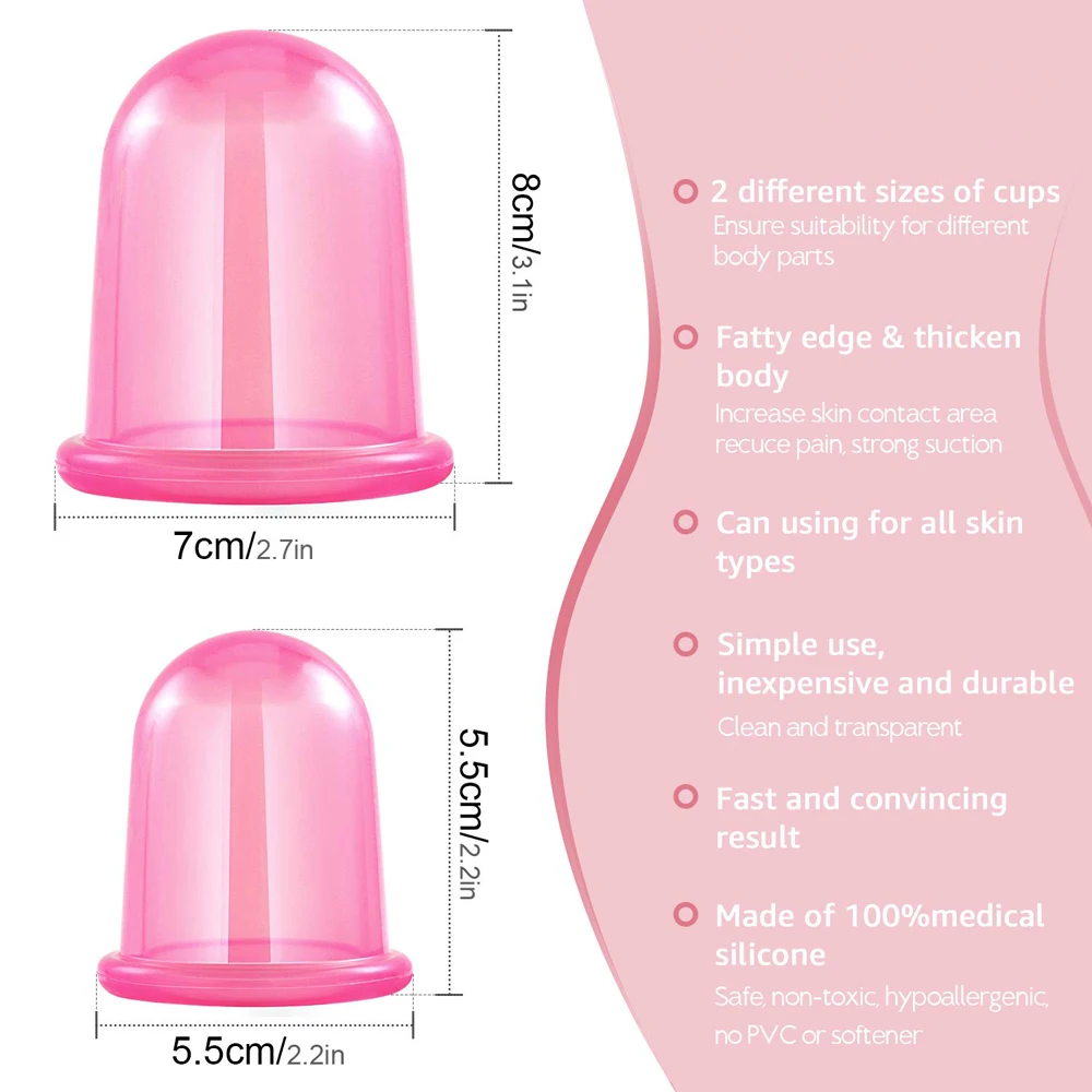 3Pcs Anti Cellulite, Silicone Cupping Cellulite Massage Brush Cellulite Massage Set for Anti Cellulite Anti-Aging 3