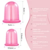 3Pcs Anti Cellulite, Silicone Cupping Cellulite Massage Brush Cellulite Massage Set for Anti Cellulite Anti-Aging 3