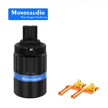 

Monosaudio F184R Pure Copper Gold/Rhodium Plated Figure 8 Power Plug C7 AC Power Plug Connector 25A/250V Audio Grade Plug
