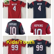 A+++ качественная детская молодежная одежда Deshaun Watson 4 DeAndre Hopkins 10 JJ Watt 99 jersey Houston