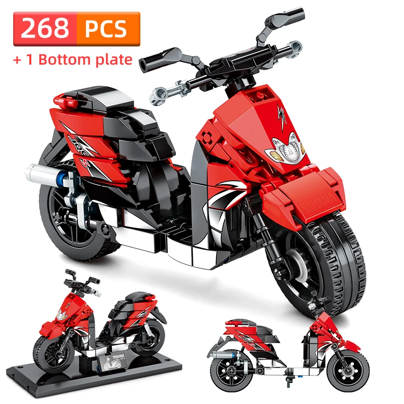 

SEMBO Technic Motor Car Racing Motorbike Building Blocks City Ride Track Vehicle Moc Model Motorcycle Bricks Toys for Children