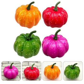 

4 Pcs Pumpkin Decor Artificial Pumpkins Pumpkin Desktop Adornment Simulation Pumpkin Model for Home Gift Decor Store