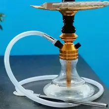 Алюминиевый сплав Шток силиконовый шланг трубка с пружиной для Кальян chicha R7RC