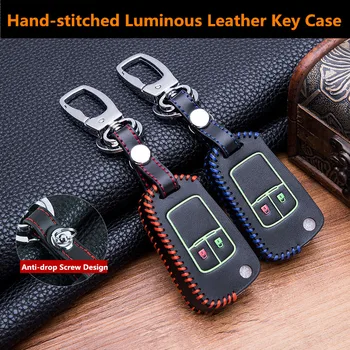 

For Chevrolet Cruze For OPEL VAUXHALL Insignia MOKKA BUICK fold key Luminous Car Leather key cases sets key bags fit for Buick