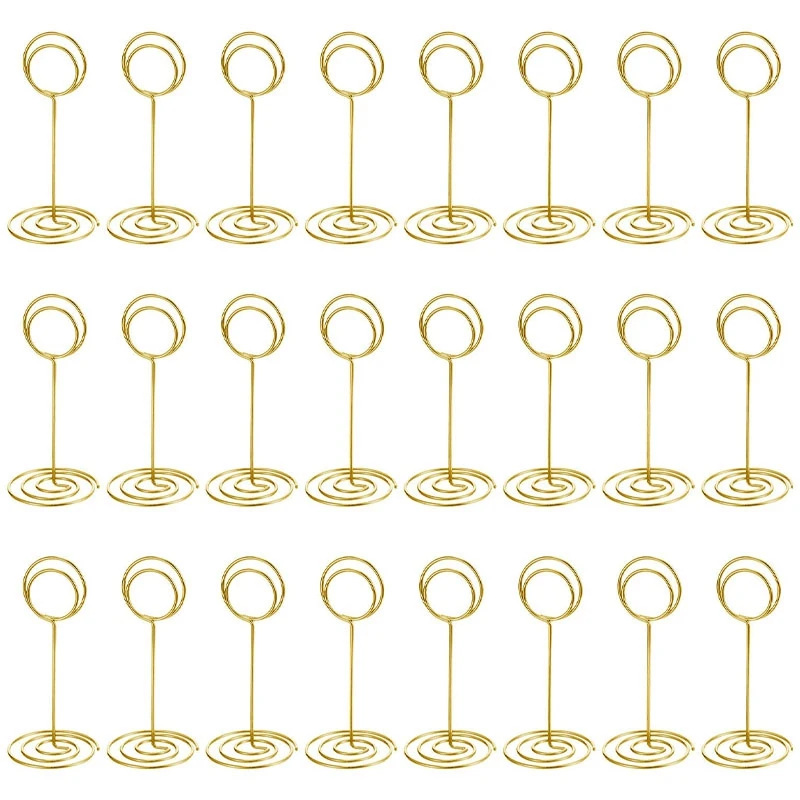 

A Set of 24 Creative Shape Heart-Shaped Metal Note Clips Desktop Message Photo Folder Wedding Wedding Seat Clip