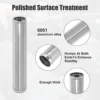 X Autohaux Aluminum Alloy Intake Tube OD 38/45/51/63/76/89/102MM Intercooler Pipe Air Tube 0 45 Degrees 300mm Long for Auto Car 4