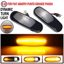 Dinamik LED yan işaretleyici işık dönüş sinyali lambası Fiat Panda Punto Evo Stilo Qubo Peugeot Citroen Lancia Musa(350) 2 adet
