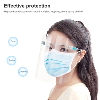 

Safety Clear Face Shield Screen Mask Visor Eye Protection Anti-fog Protective Prevent Saliva Splash Transparent Full Face Mask