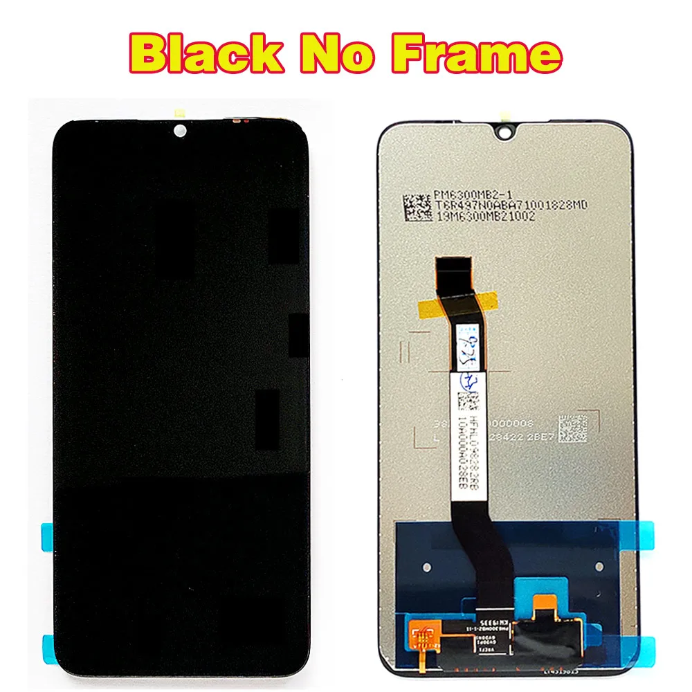 Black without Frame ЖК-дисплей Vancca для Xiaomi Redmi Note 8, 6,3 дюймов, дигитайзер в сборе, сенсорный экран, рамка для Xiaomi Redmi Note 8, ЖК-экран - Цвет: Black without Frame