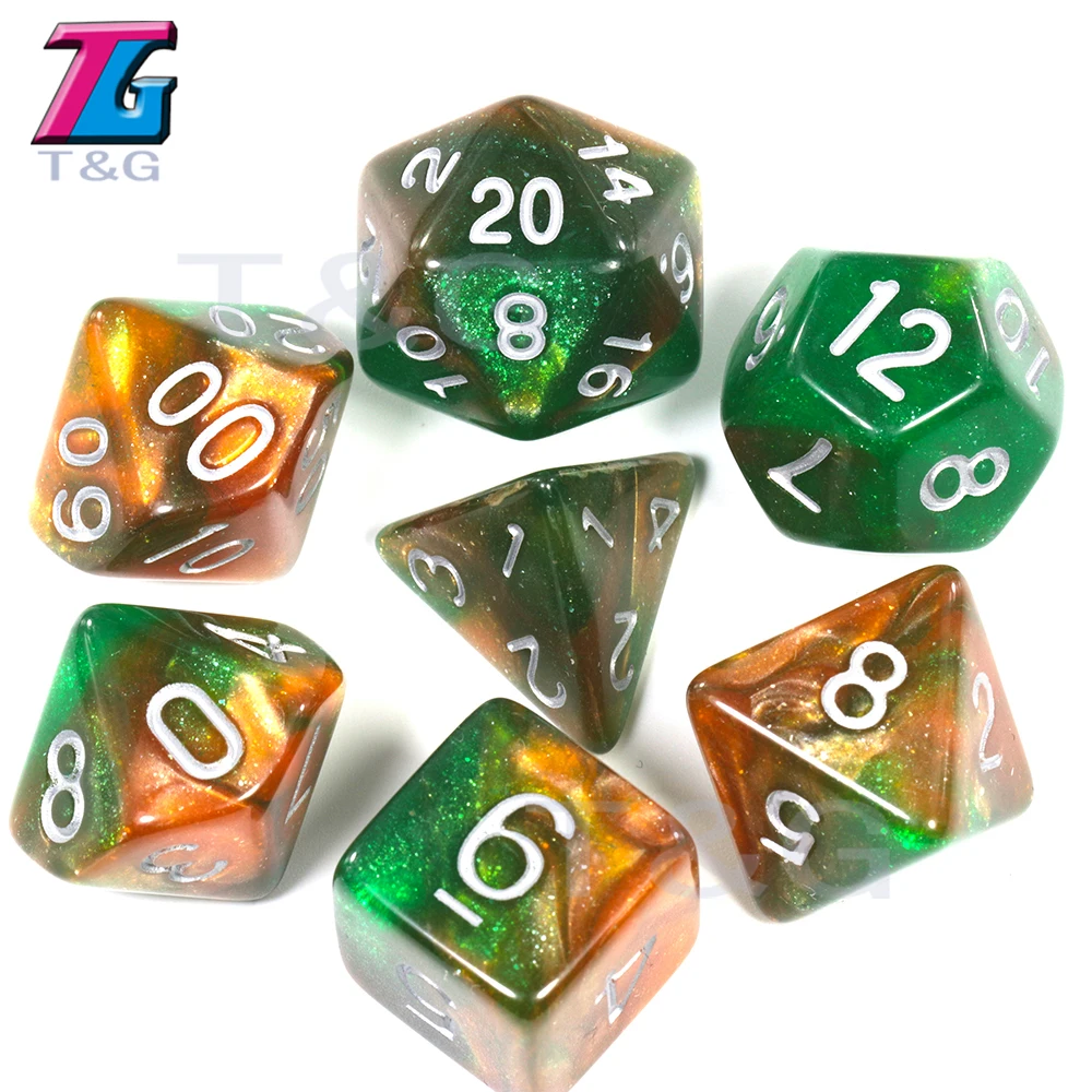 Creative Universe Galaxy Theme Dice Set Delicate Dice TRPG DND Board Game D4 D6 D8 D10 D12 D20 7Pcs