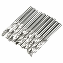 10 pçs/lote 1/8 cnc de alta qualidade bits única flauta espiral roteador carboneto end mill cortador ferramentas 3.175x17mm (1lx3.22x5)