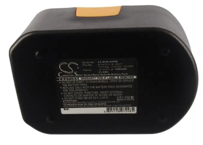 Cameron sino 1500 мАч аккумулятор для Ryobi CBI1442D CDL1441P CDL1442D CDL1442P CDL1442P4 CID1442P CTH1442 CTH1442K2 FL1400 HP1441